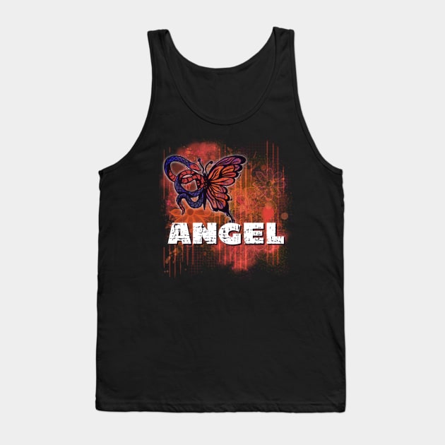 Angel gothic girl fairy grunge design Tank Top by Quirky And Funny Animals